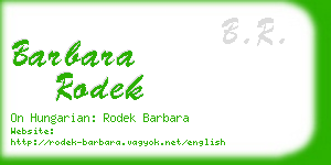 barbara rodek business card